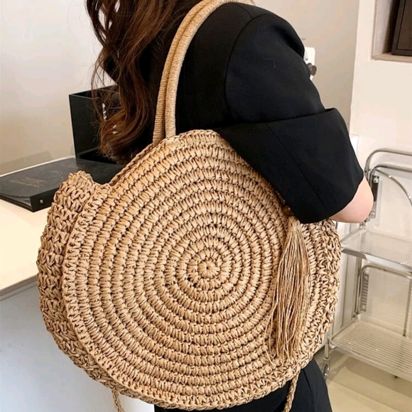 Handbags - New Arrival Summer Beach Woven Rattan Bag Strap Accessory With Tassel Decoration